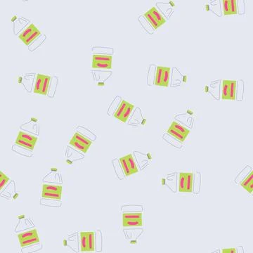Seamless pattern liquid vinegar organic cartoon vector Stock Illustration