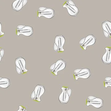 Seamless pattern liquid water pitcher cartoon vector Illustrazione stock