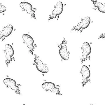 Seamless pattern liquid water puddle sketch hand drawn Stockillustratie