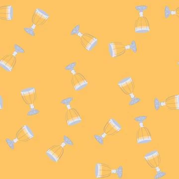 Seamless pattern liquor cocktail glasses cartoon vector Stock Illustration