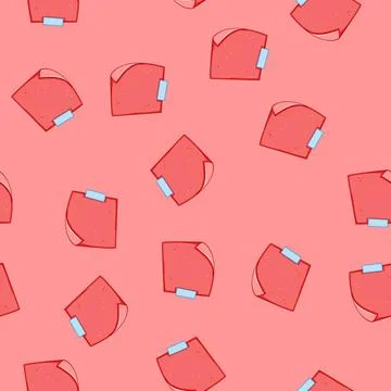 Seamless pattern list pinned paper notes cartoon vector Stock Illustration