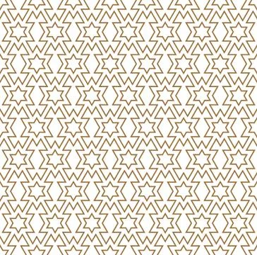 Seamless pattern in lite brown geometric lines. Stock Illustration