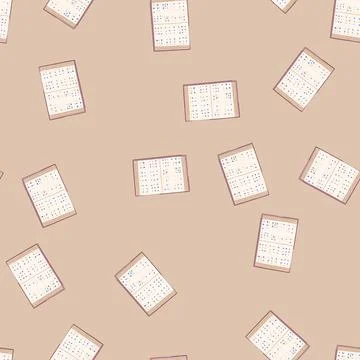 Seamless pattern literacy braille textbook cartoon vector Stock Illustration