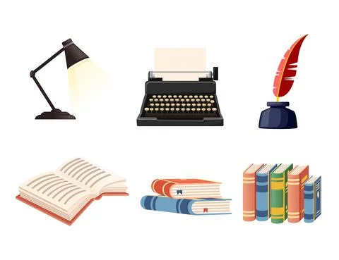 Seamless pattern Literature lesson courses online education concept or school Stock Illustration