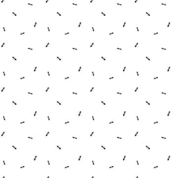 Seamless pattern with little ants. Simple minimalistic illustration on white  Illustrazione stock