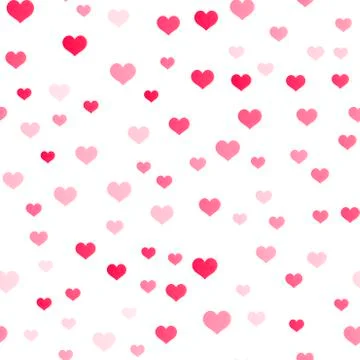Seamless pattern with little red hearts for Valentine's Day. Vector. Stock Illustration