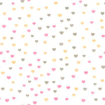 Seamless pattern with little red hearts for Valentine's Day. Vector. Stock Illustration