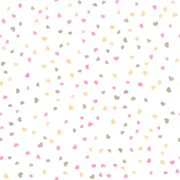 Seamless pattern with little red hearts for Valentine's Day. Vector. Stock Illustration
