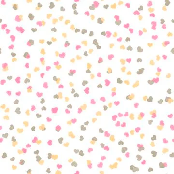 Seamless pattern with little red hearts for Valentine's Day. Vector. Stock Illustration