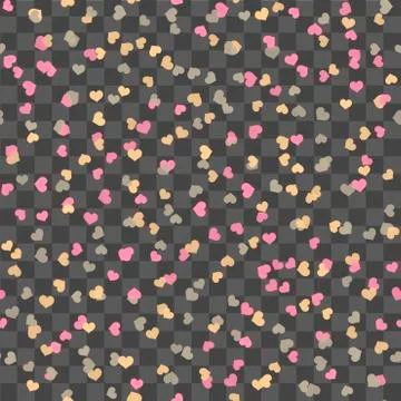 Seamless pattern with little red hearts for Valentine's Day. Vector. Stock Illustration