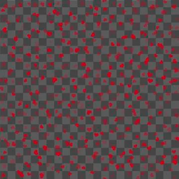Seamless pattern with little red hearts for Valentine's Day. Vector. Stock Illustration