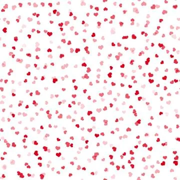 Seamless pattern with little red hearts for Valentine's Day. Vector Stock Illustration