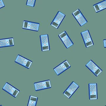 Seamless pattern live voting clicker cartoon vector Stock Illustration