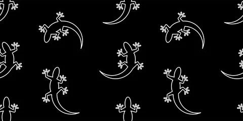 Seamless pattern with lizards Stock Illustration