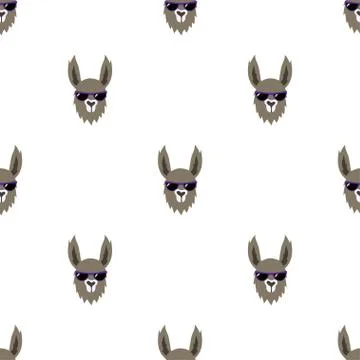 Seamless pattern llama Stock Illustration