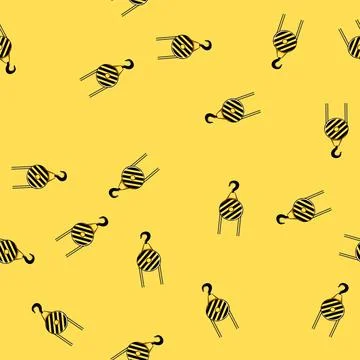 Seamless pattern load crane hook cartoon vector Stock Illustration