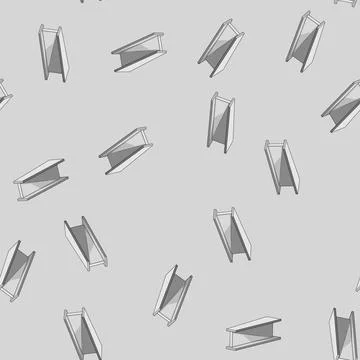 Seamless pattern load steel beam cartoon vector Stock Illustration