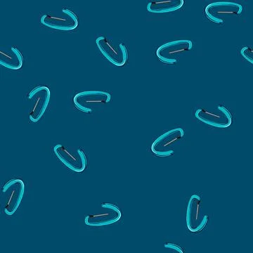 Seamless pattern lock carabiner clip cartoon vector Stock Illustration