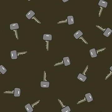 Seamless pattern lock key cartoon vector Illustrazione stock