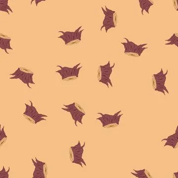 Seamless pattern log stump cartoon vector Illustrazione stock