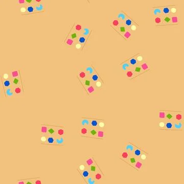 Seamless pattern logic puzzles toy cartoon vector Illustrazione stock