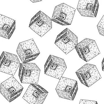 Seamless pattern logistics parcel sketch hand drawn Stock Illustration