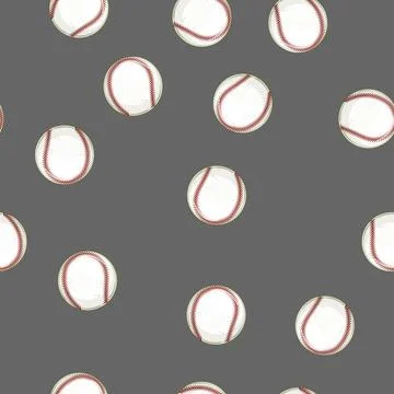 Seamless pattern logo baseball ball cartoon vector Stockillustratie