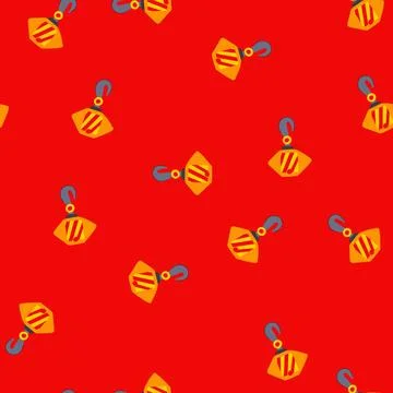 Seamless pattern logo crane hook cartoon vector Illustrazione stock