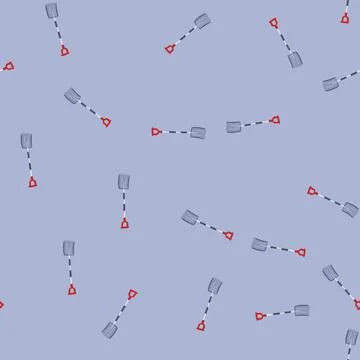 Seamless pattern logo snow shovel cartoon vector 스톡 일러스트