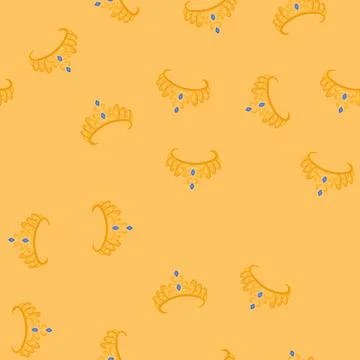 Seamless pattern logo tiara cartoon vector Illustrazione stock