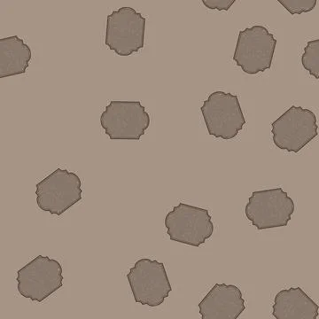 Seamless pattern logo vintage badge cartoon vector Stock Illustration