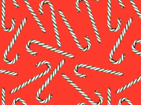 Seamless pattern, lollipops cane on a red background. graphic pattern. Happy Stock Photos