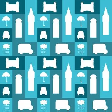 Seamless pattern with London symbols Stock Illustration