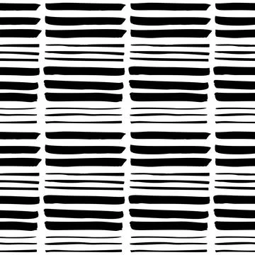 Seamless pattern with long ink brush strokes Illustrazione stock