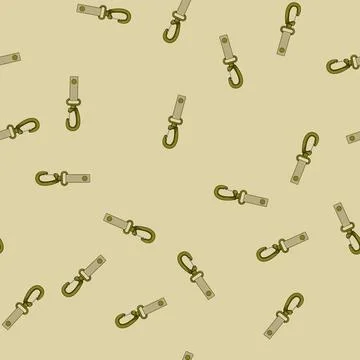 Seamless pattern loop key ring clip cartoon vector Stock Illustration