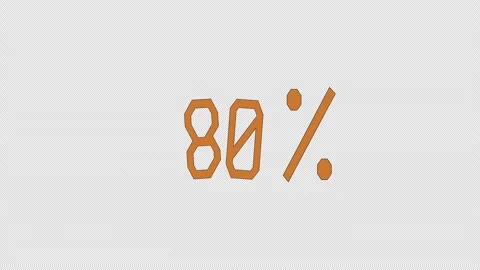 Seamless Pattern Loop Modern Graphic animation 80 Percent Promotion Element Stock Footage 319387968