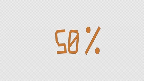 Seamless Pattern Loop Modern Graphic animation 50 Percent Promotion Element Stock Footage 319388134