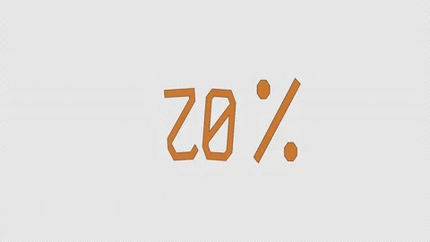 Seamless Pattern Loop Modern Graphic animation 20 Percent Promotion Element Stock Footage 319388319