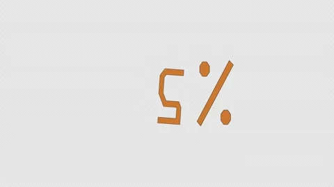 Seamless Pattern Loop Modern Graphic animation 5 Percent Promotion Element Stock Footage 319388469