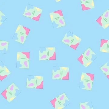 Seamless pattern loss annual report cartoon vector Illustrazione stock