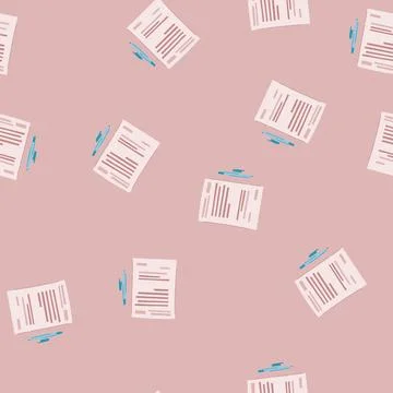 Seamless pattern loss financial statement cartoon vector Stock Illustration