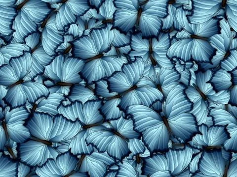 Seamless pattern with lot of different butterflys Illustrazione stock