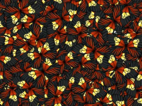 Seamless pattern with lot of different butterflys Illustrazione stock