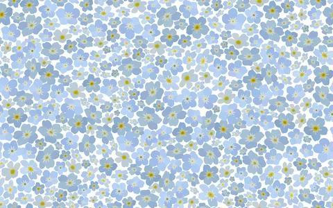 Seamless pattern with a lot of forget-me-nots, a thick carpet with delicate.. Stock Illustration