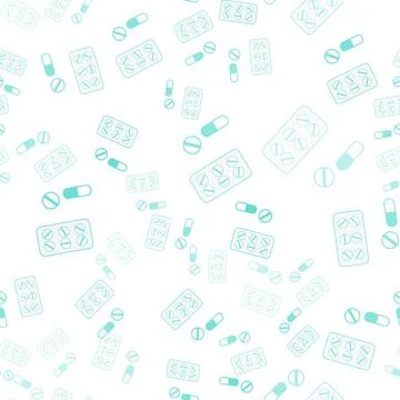 Seamless pattern with lot of pills and capsules. Medicine or dietary suppleme Stock Illustration