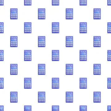 Seamless pattern with lottery quick tickets Illustrazione stock