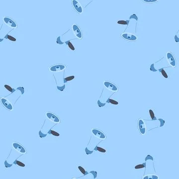 Seamless pattern loud megaphone cartoon vector Stock Illustration