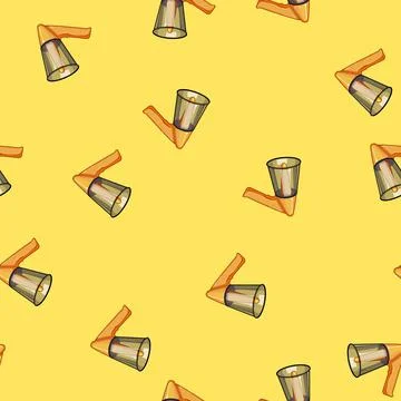 Seamless pattern loud megaphone speaker cartoon vector Stockillustratie