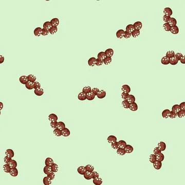 Seamless pattern loukoumades showing traditional greek sweet dessert treats Stock Illustration