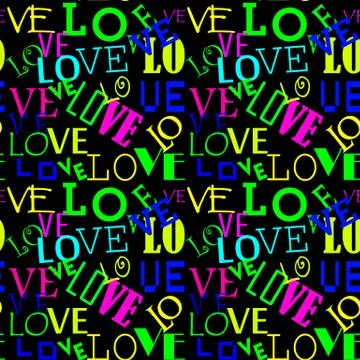 Seamless pattern with love. Abstract Heart-shaped background. Stock Illustration